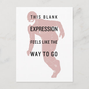 The Flash "Blank Expression" Quote Silhouette Postcard