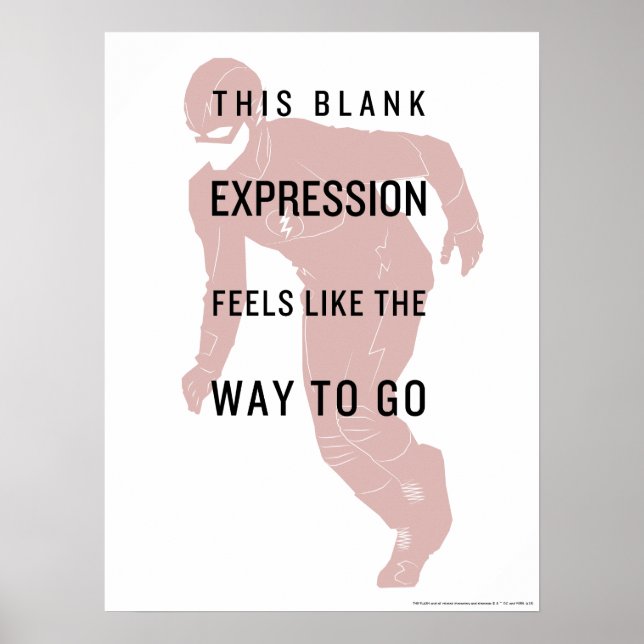 The Flash | "Blank Expression" Quote Silhouette Poster (Front)