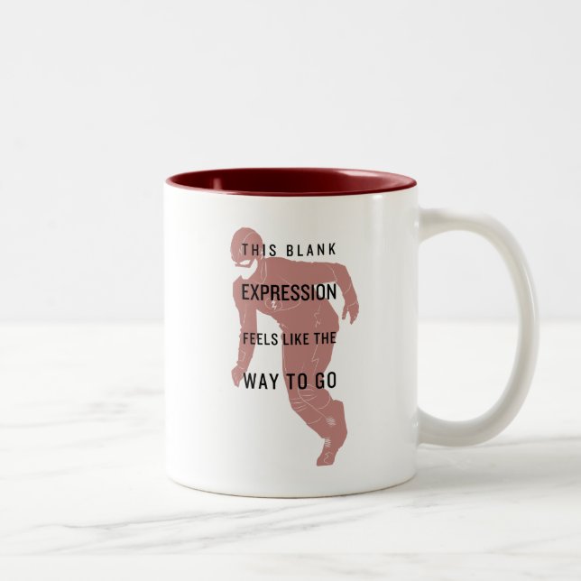 The Flash | "Blank Expression" Quote Silhouette Two-Tone Coffee Mug (Right)