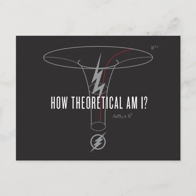 The Flash | "How Theoretical Am I?" Postcard (Front)