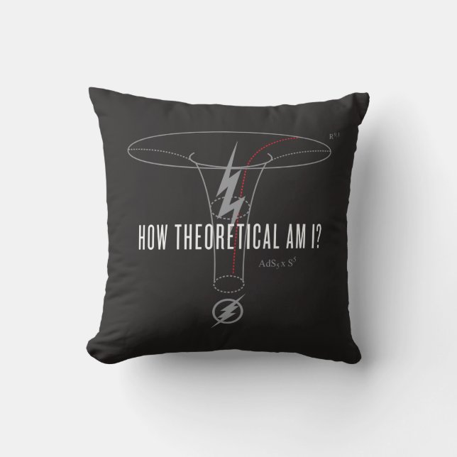 The Flash | "How Theoretical Am I?" Throw Pillow (Front)