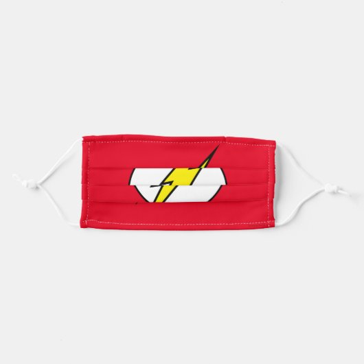 The Flash | Lightning Bolt Adult Cloth Face Mask (Front, Folded)