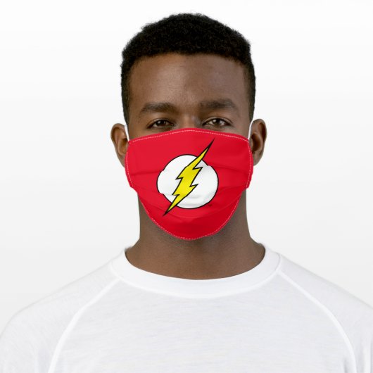 The Flash | Lightning Bolt Adult Cloth Face Mask (Worn)