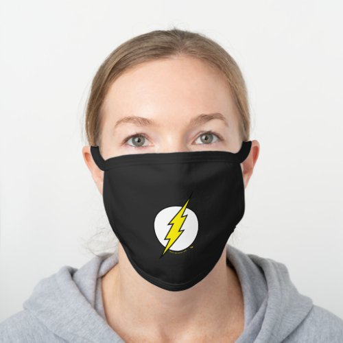 The Flash  Lightning Bolt Black Cotton Face Mask