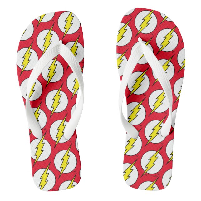 The Flash | Lightning Bolt Flip Flops (Footbed)