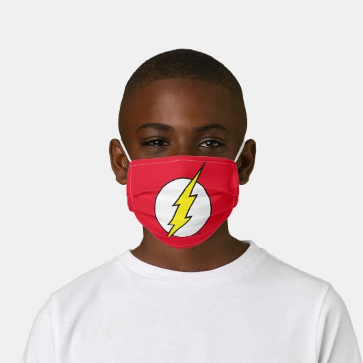 The Flash | Lightning Bolt Kids' Cloth Face Mask (Worn)