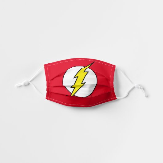 The Flash | Lightning Bolt Kids' Cloth Face Mask (Front, Unfolded)