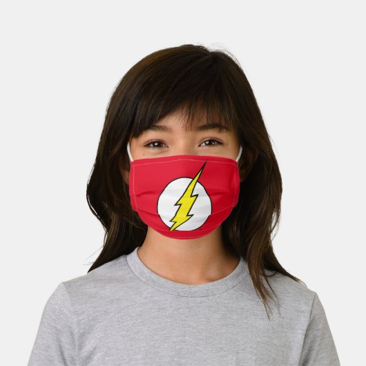 The Flash | Lightning Bolt Kids' Cloth Face Mask (Worn)