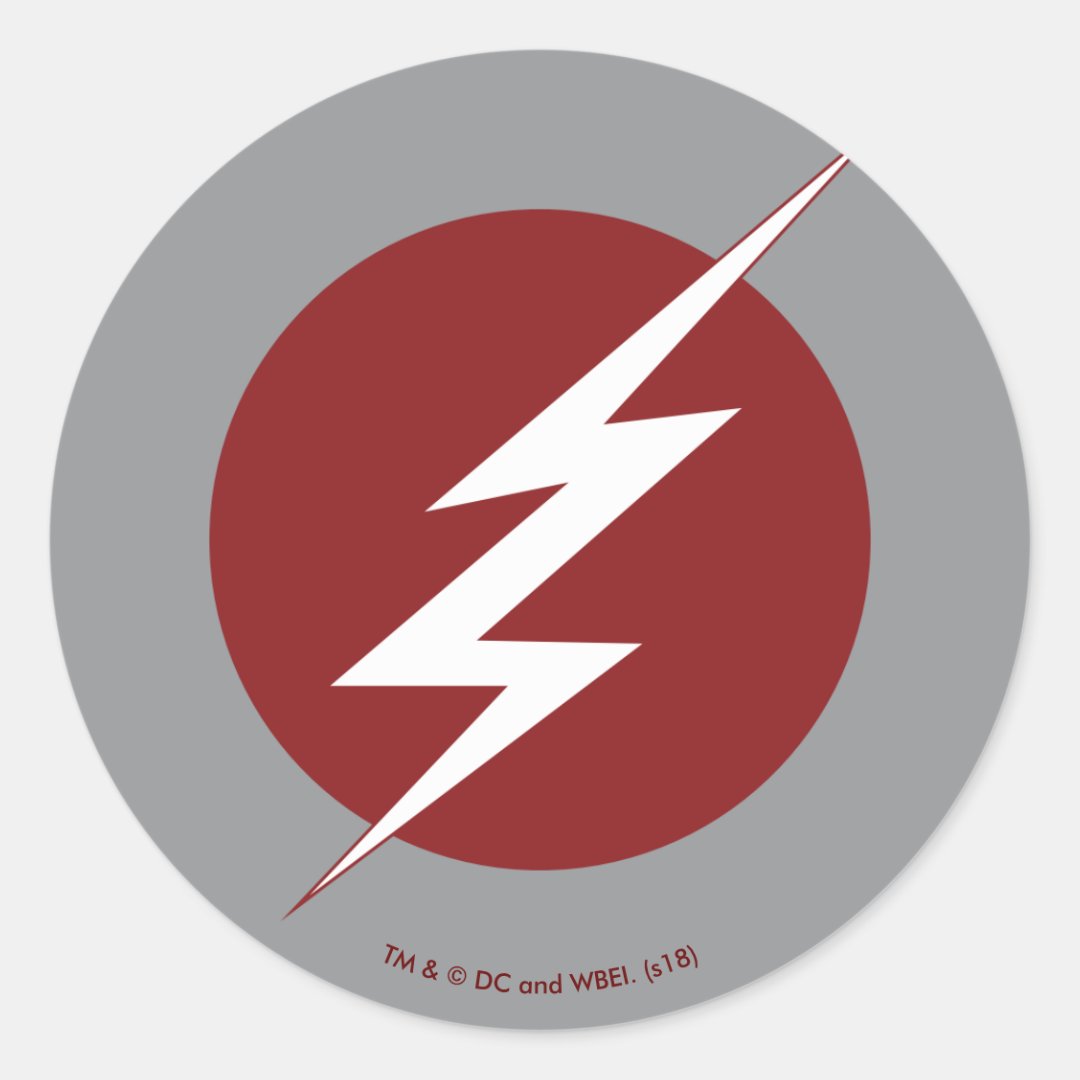 The Flash Lightning Bolt Logo Classic Round Sticker Zazzle