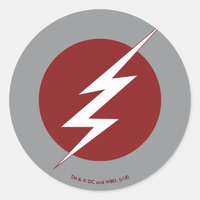 The Flash | Lightning Bolt Logo Classic Round Sticker (Front)