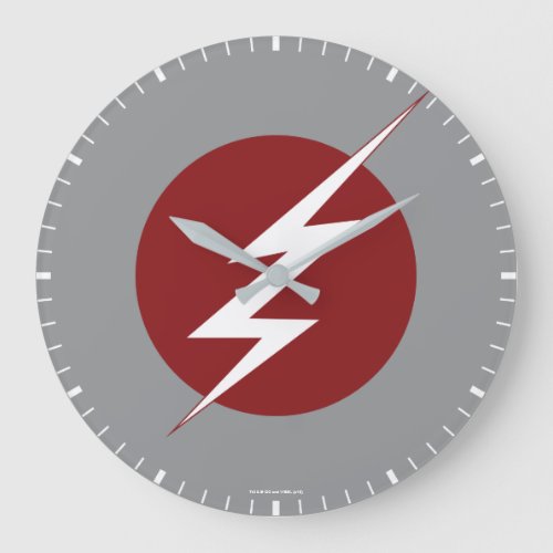 The Flash  Lightning Bolt Logo Large Clock
