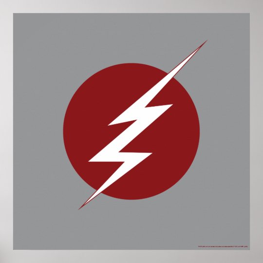 The Flash | Lightning Bolt Logo Poster | Zazzle.com