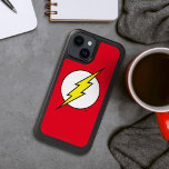 The Flash | Lightning Bolt OtterBox iPhone 14 Case<br><div class="desc">The iconic Flash Lightning Bolt Logo; a yellow lighting bolt running through a white circle on his classic bright red colored background.</div>