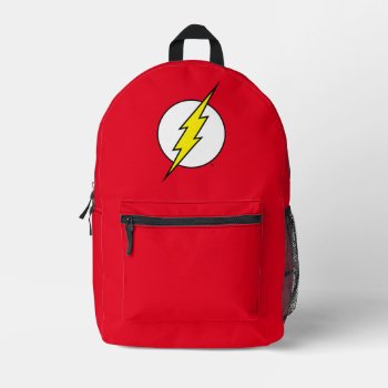 The Flash | Lightning Bolt Printed Backpack by justiceleague at Zazzle