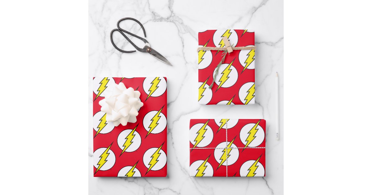 The Flash | Lightning Bolt Wrapping Paper Sheets | Zazzle