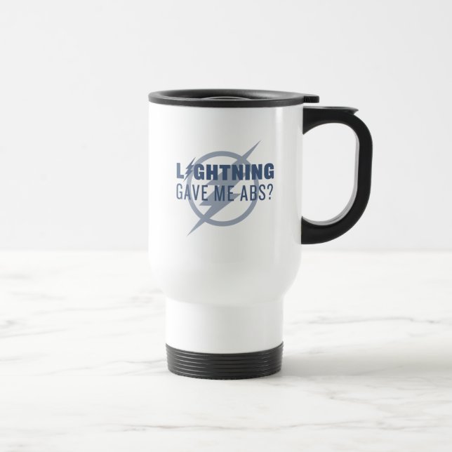 The Flash | "Lightning Gave Me Abs?" Travel Mug (Right)