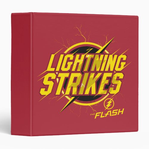 The Flash  Lightning Strikes Graphic 3 Ring Binder