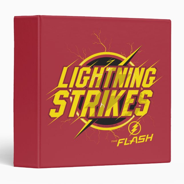 The Flash | "Lightning Strikes" Graphic 3 Ring Binder (Front/Spine)