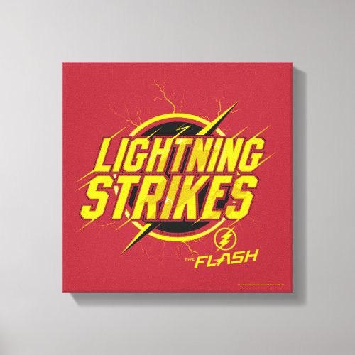 The Flash  Lightning Strikes Graphic Canvas Print
