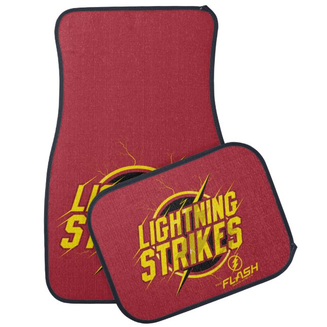 The Flash | "Lightning Strikes" Graphic Car Floor Mat (Set)