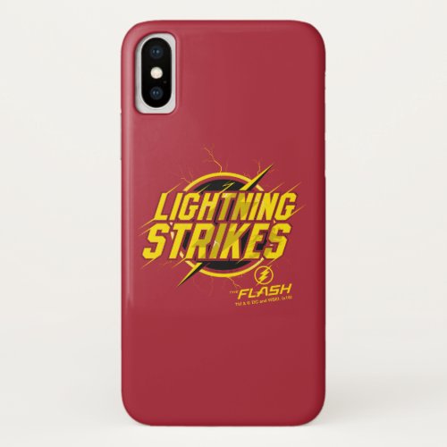 The Flash  Lightning Strikes Graphic iPhone X Case