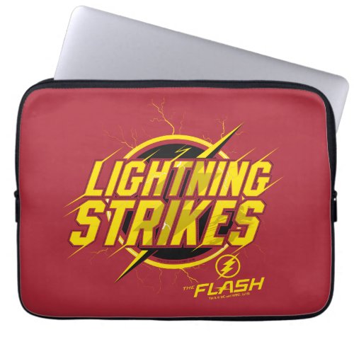 The Flash  Lightning Strikes Graphic Laptop Sleeve