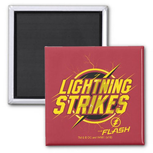 The Flash  Lightning Strikes Graphic Magnet