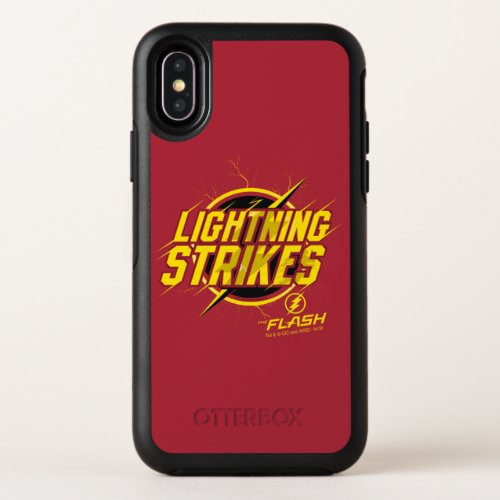 The Flash  Lightning Strikes Graphic OtterBox Symmetry iPhone X Case