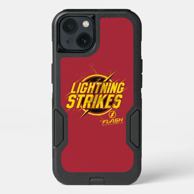 The Flash | "Lightning Strikes" Graphic Otterbox iPhone Case (Back)