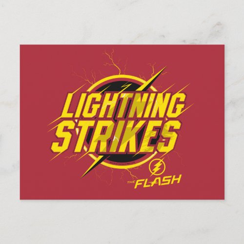 The Flash  Lightning Strikes Graphic Postcard