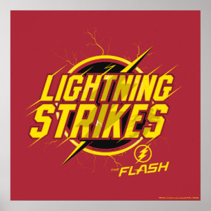 The Flash "Lightning Strikes" Graphic Poster