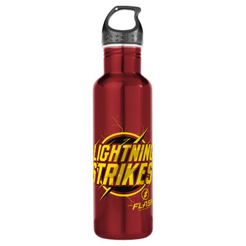 The Flash  Lightning Strikes Graphic Stainless Steel Water Bottle