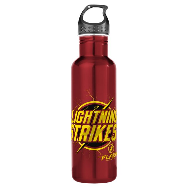 The Flash | "Lightning Strikes" Graphic Stainless Steel Water Bottle (Front)
