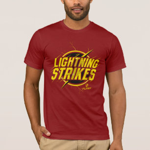 The Flash   "Lightning Strikes" Graphic T-Shirt