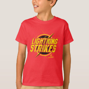 The Flash   "Lightning Strikes" Graphic T-Shirt
