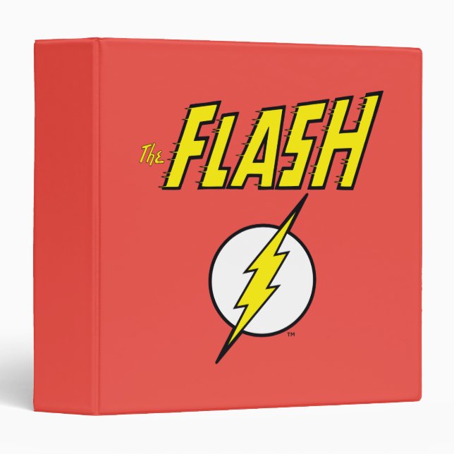 The Flash Name & Lightning Bolt Logo 3 Ring Binder (Front/Spine)