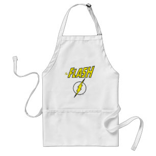 The Flash Name & Lightning Bolt Logo Adult Apron