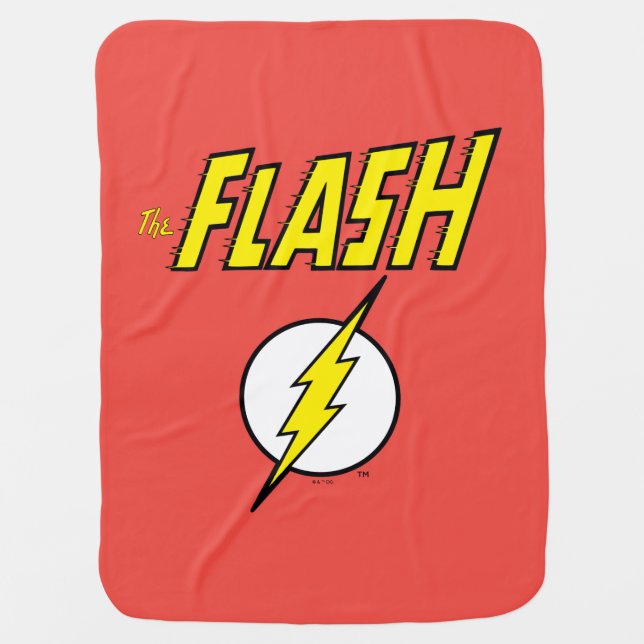 The Flash Name & Lightning Bolt Logo Baby Blanket (Front)