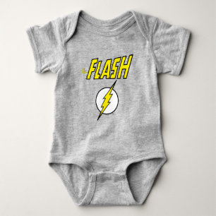 The Flash Name & Lightning Bolt Logo Baby Bodysuit