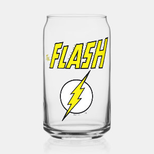 The Flash Name & Lightning Bolt Logo Can Glass
