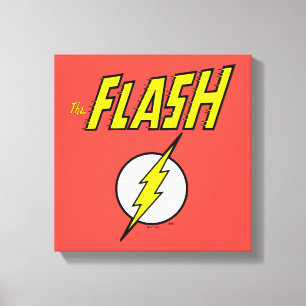 The Flash Name & Lightning Bolt Logo Canvas Print