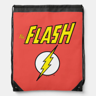 The Flash Name & Lightning Bolt Logo Drawstring Bag