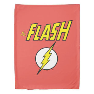 The Flash Name & Lightning Bolt Logo Duvet Cover