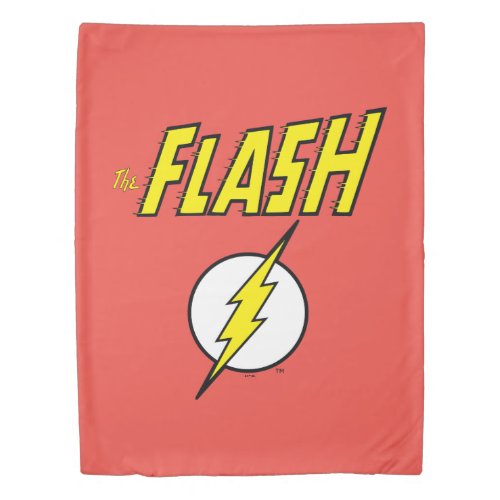 The Flash Name & Lightning Bolt Logo Duvet Cover