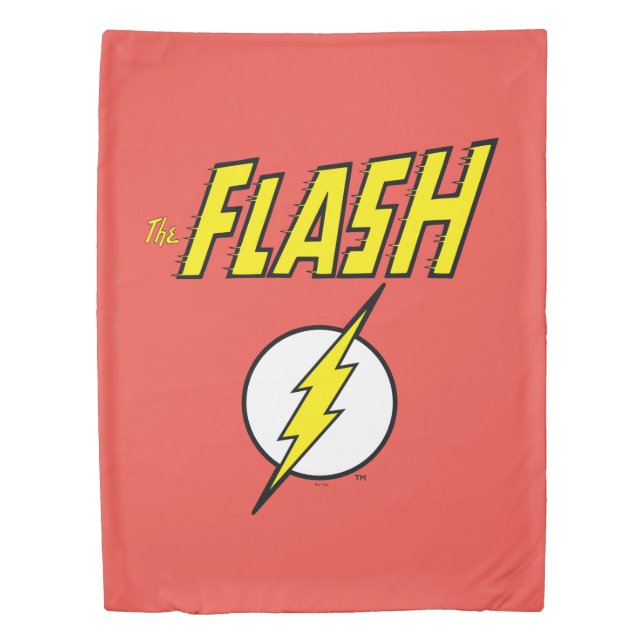 The Flash Name & Lightning Bolt Logo Duvet Cover (Front)