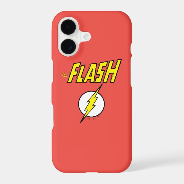 The Flash Name & Lightning Bolt Logo iPhone Case (Back)