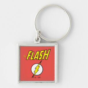 The Flash Name & Lightning Bolt Logo Keychain