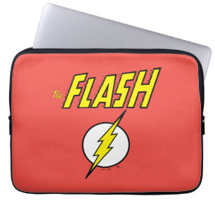 The Flash Name & Lightning Bolt Logo Laptop Sleeve