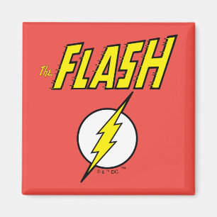 The Flash Name & Lightning Bolt Logo Magnet