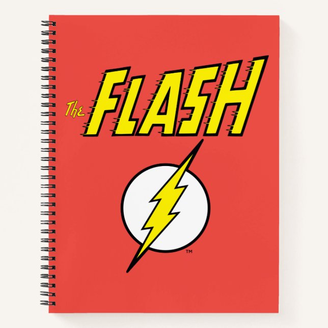 The Flash Name & Lightning Bolt Logo Notebook (Front)